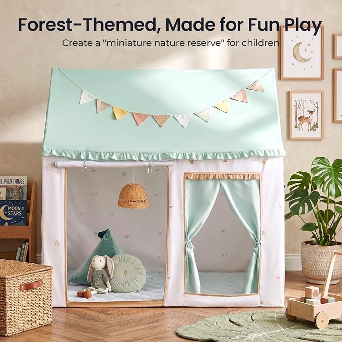 Tiny Land Kids Tent with Printed Mat, Kids Play Tent - Image 2