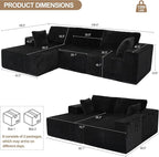 L Shaped Modular Boneless Sectional Couches - Image 3