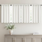 MIULEE Set of 4 Natural 45 Inch Short Blackout Kitchen Window Curtains | by MIULEE