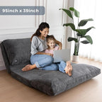 MAXYOYO Folding Sofa Bed, Extra Thick and Long Floor Sofa Convertible Sleeper - Image 8