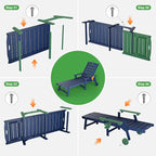 Outdoor Lounge Chair with 5-Position Adjustable, Outside Lounge Chair with Cup - Image 8