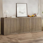 Fluted Sideboard Cabinet with Storage, Mid Century Modern Accent Cabinet - Image 5