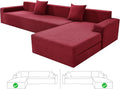 ZNSAYOTX Sectional Couch Covers, Stretch Jacquard Slipcovers by ZNSAYOTX