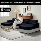 UNBBRRL 10 Pieces Stretch Sofa Cushion Covers - Image 6