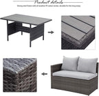 Wisteria Lane 7 Piece Patio Furniture Set, Wicker Patio Sectional - Image 3