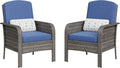 GarveeLife Set of 2 Wicker Patio Chairs, Heavy Duty, by GarveeLife