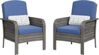 GarveeLife Set of 2 Wicker Patio Chairs, Heavy Duty, by GarveeLife