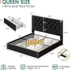 LARMACE Queen Size Platform Bed Frame - Image 2