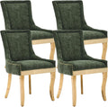 Upholstered Dining Chairs Set of 4, Modern Fabric Side Chairs by MZDOO