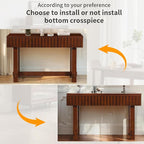 52" Solid Wood Console Table for Entryway, Modern Sofa Table Behind Couch - Image 4