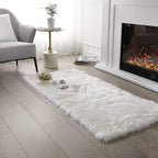 SERISSA 3x5 Fluffy White Faux Fur Area Rug by SERISSAHomeDecorCollection