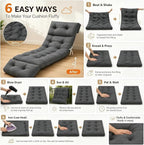 Outdoor Chaise Lounge Cushion, Waterproof 74.4x22x4.7 Inch Thick Cotton Filled - Image 8