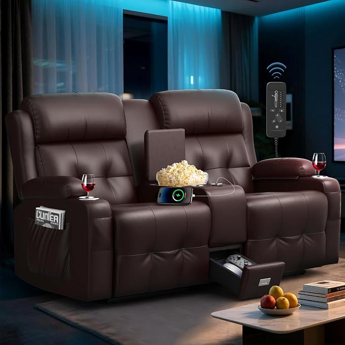 Loveseat Recliner Sofa, Home Theater Seating by TOMOSLTER