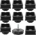 8Pcs Adjustable Leveling Feet 50 x 50mm Square Insert Kit Furniture Glide by Unknown