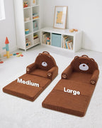 MOONBEEKI 2-in-1 Foldable Toddler Couch, Soft Sherpa Fabric - Image 2