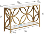 GiftGo Narrow Sofa Table 47.2 Inch, Industrial Sofa Table Behind Couch - Image 2