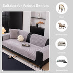 Velvet Couch Cover, Washable Sectional Sofa Cover, Anti Slip Sofa Slipcover - Image 6