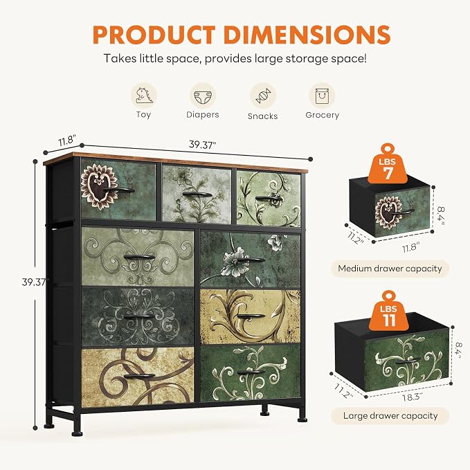 DUMOS Dresser for Bedroom, Storage Organizer - Image 3