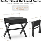BAMBOOHOMIE Foldable Foot Stool Ottoman, Small Padded Foot Rest - Image 3