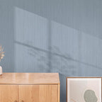 Grasscloth Peel and Stick Wallpaper Grey Blue 15.74" x 472.44" Modern Textured - Image 3