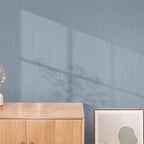 Grasscloth Peel and Stick Wallpaper Grey Blue 15.74" X 118.11" Fabric Textured - Image 3