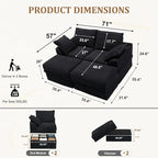 Upgrade Boneless Couch with Storage, Extra Deep&High Seat Modular Sectional - Image 2