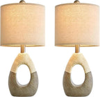 OYEARS 19” Boho Table Lamps Bedroom Living Room Set 2, Suitable - Image 7