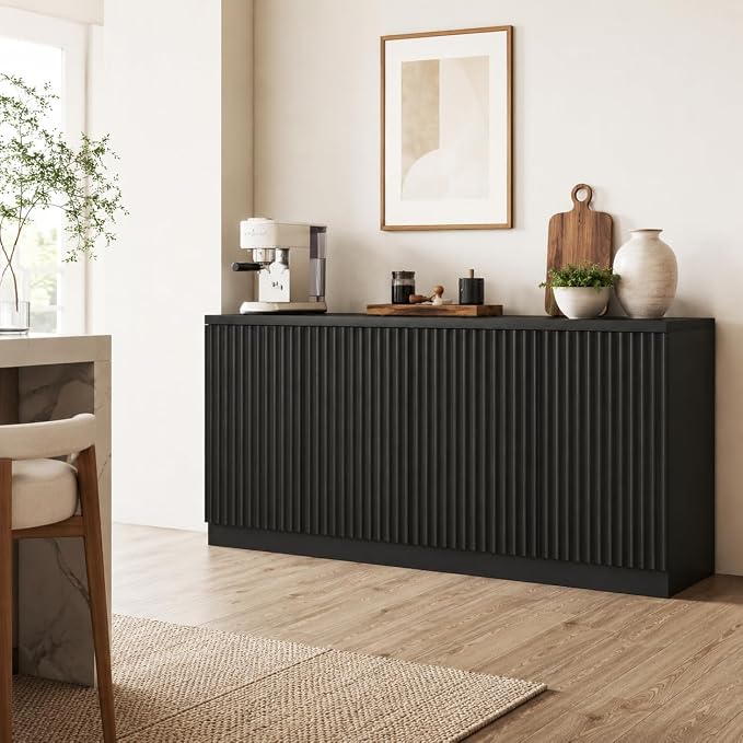 63'' Fluted TV Stand for TVs up to 75'', Modern Media Console - Image 9