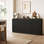 63'' Fluted TV Stand for TVs up to 75'', Modern Media Console - Image 9