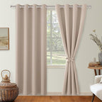 Blackout Curtains for Bedroom, 52 x 84 Inches Long, 2 Panels | Thermal - Image 8