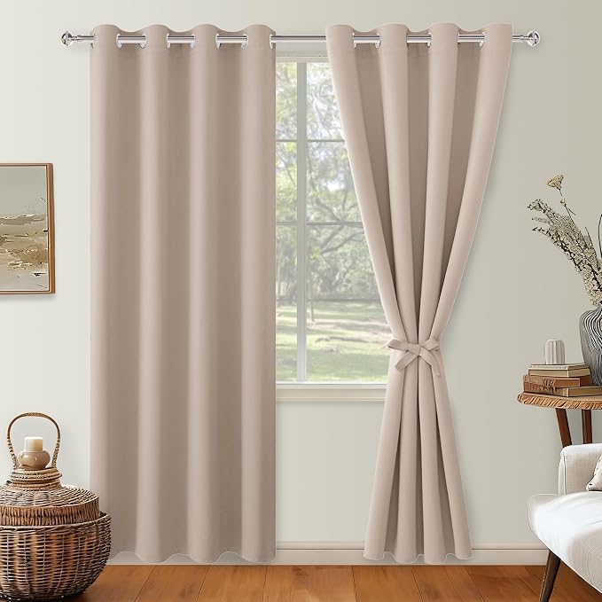 Blackout Curtains for Bedroom, 52 x 96 Inches Long, 2 Panels | Thermal - Image 8