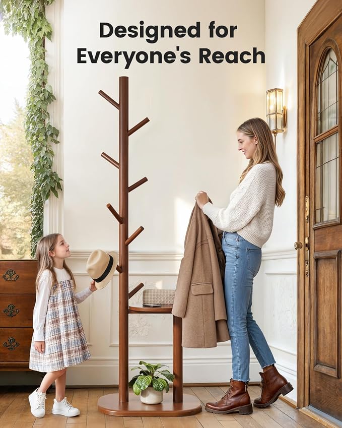 Pipishell Coat Rack, Freestanding Hall Tree - Image 5