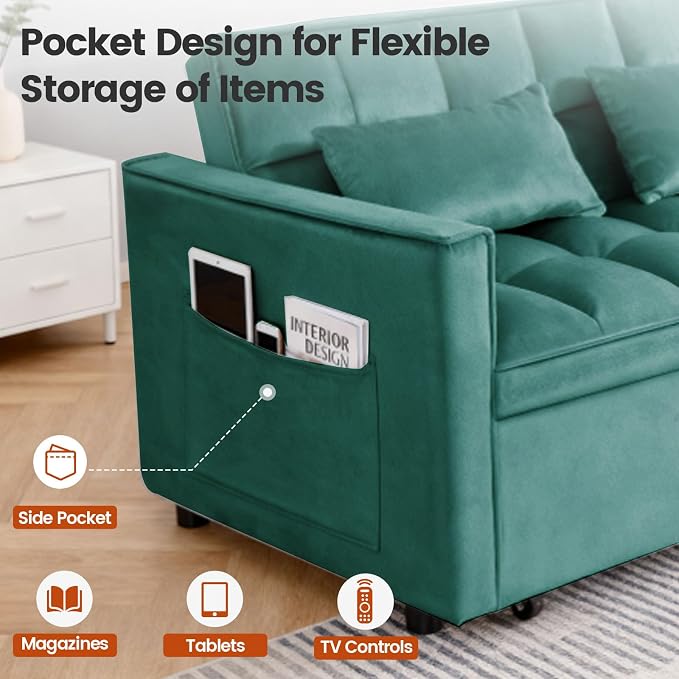 Convertible Sofa Bed, Pull Out Couch - Image 6