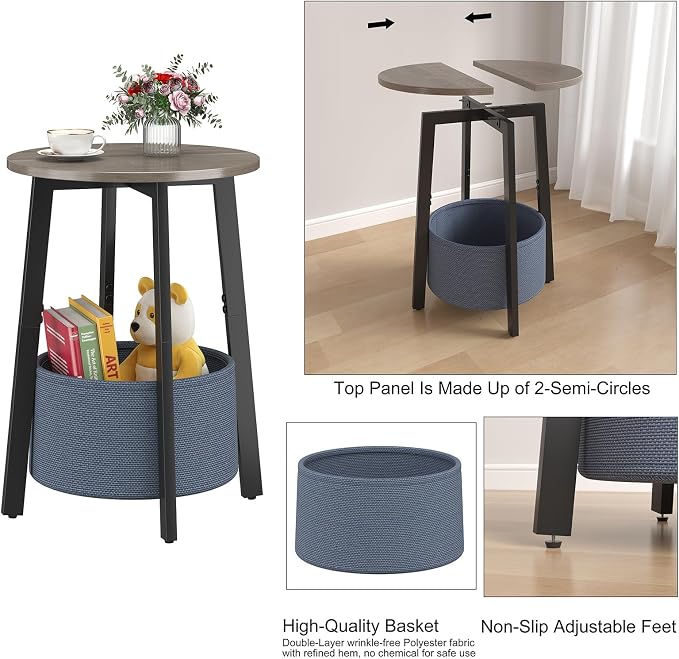 sthmec Small Round Side End Table - Image 7