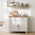 WAMPAT 34’‘ White Buffet Cabinet by WAMPAT