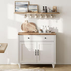 WAMPAT 34’‘ White Buffet Cabinet by WAMPAT