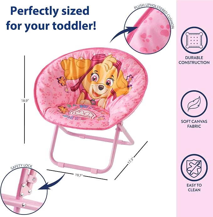 Paw Patrol Skye Toddler 19” Folding Saucer™ Chair - Image 3