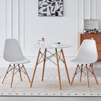 5-Piece Round Dining Table Set, Small 31.5" Kitchen Table Chairs Set of 4 Space - Image 7