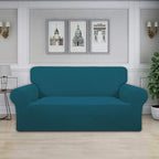 Easy-Going Stretch Oversized Loveseat Couch Covers Washable Peacock Blue | - Image 2