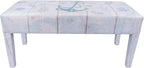 Indoor Coastal Bench Faux Leather Anchor Design - Image 7