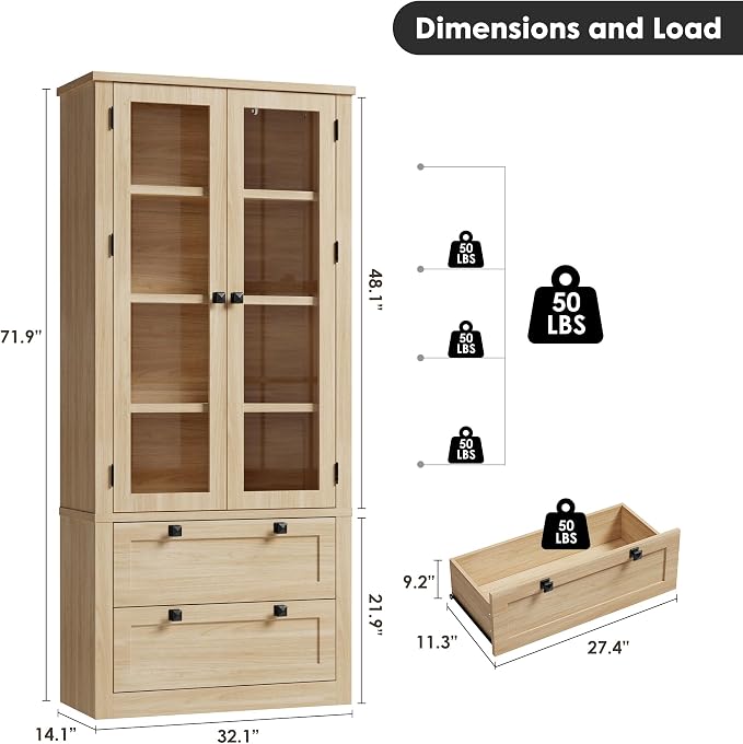 71" Tall Kitchen Pantry Cabinet - Image 2