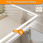 ENZE 28"x 48" Smart Lighted Bathroom Mirror - Image 5