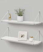 Afuly White Floating Shelves, 24 inch Long Shelves - Image 8