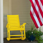 GREENVINES Outdoor Rocking Chairs | Set of 4 | Porch Rocker | HDPE Plastic | - Image 9