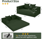 COMAX Futon Sofa Bed, 4‑in‑1 Convertible Sofa Bed, Folding Boneless Couches - Image 2