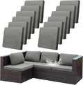 CALBODE 12Pcs Outdoor Stretch Cushion Covers, Waterproof Outdoor Chair Cushion by CALBODE