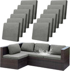 CALBODE 12Pcs Outdoor Stretch Cushion Covers, Waterproof Outdoor Chair Cushion by CALBODE