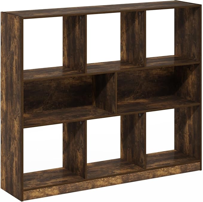 Furinno DALY Book Shelf, 8-Cube Bookshelf, Horizontal Cube Storage Organizer - Image 5
