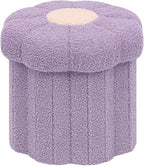 B FSOBEIIALEO Storage Ottoman Foldable, Sunflower Shaped Small Footrest by BFSOBEIIALEO