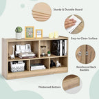 Tangkula 5 Cube Bookcase, 2 Tier Wooden Storage Open Bookshelf, Kid's Playroom - Image 7